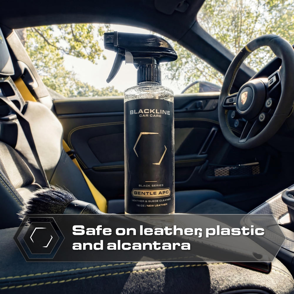 Blackline Gentle APC 16 oz bottle protects interiors after cleaning.