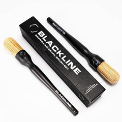 Blackline interior detailing brush with ultra-soft bristles for scratch-free cleaning.