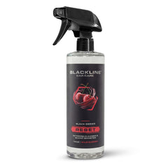 Blackline Reset interior cleaner bottle with premium formula and lasting fragrance.