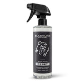 Blackline Reset leather dashboard cleaner for a refined, matte finish.