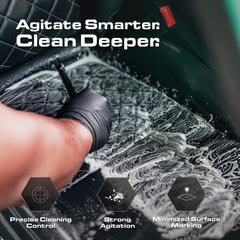 Blackline ultra-soft bristles close-up showing gentle surface cleaning.