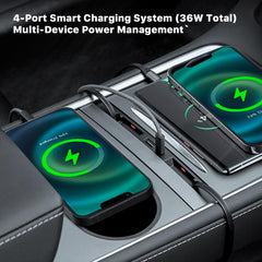 Blacloachai Tesla hub center-console-fit blends with Model 3/Y interior.