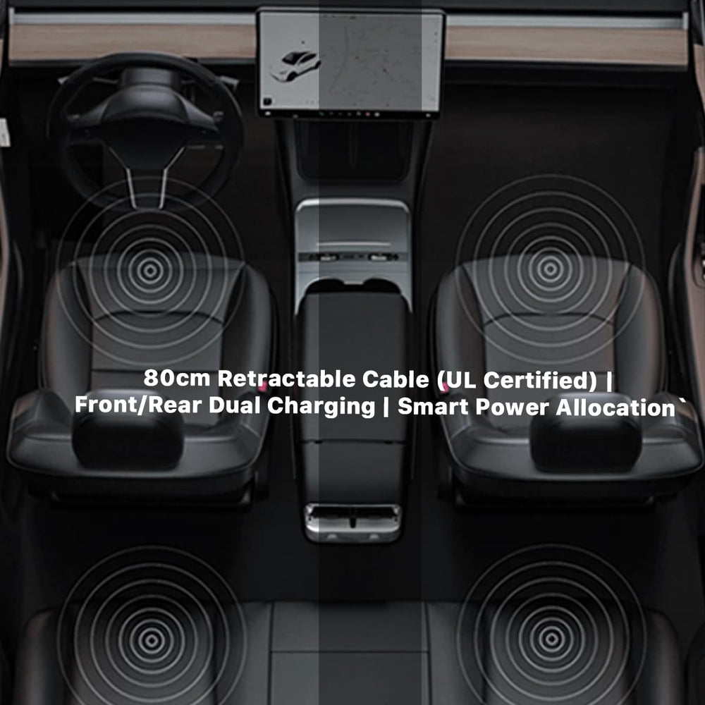 Blacloachai Tesla hub sleek design complements the car interior.