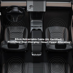 Blacloachai Tesla hub sleek design complements the car interior.