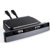 Blacloachai waterproof USB hub installed in the center console keeps ports organized and protected