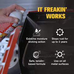 Blaster Surface Shield uses lanolin-based technology for corrosion protection in automotive applications.