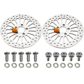 BLCYANUE 11.5-inch front rotor on a Harley for Dyna models, showing fit and balance