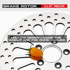 Mirror-polished BLCYANUE rotor surface for Harley display