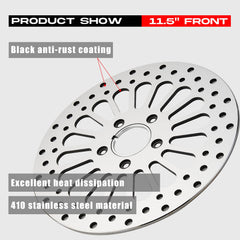 Rust-resistant stainless steel BLCYANUE rotor on Harley model