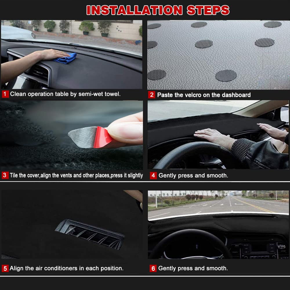 BLIBLIUNIT dash cover for Sierra SLT guards the dashboard from heat.