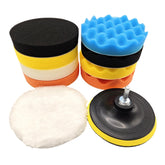 BLINGOBLING 5-inch yellow waffle foam pad for cutting and polishing surfaces smoothly.