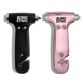 BLINGSTING car emergency escape hammer with window breaker in action for quick escape