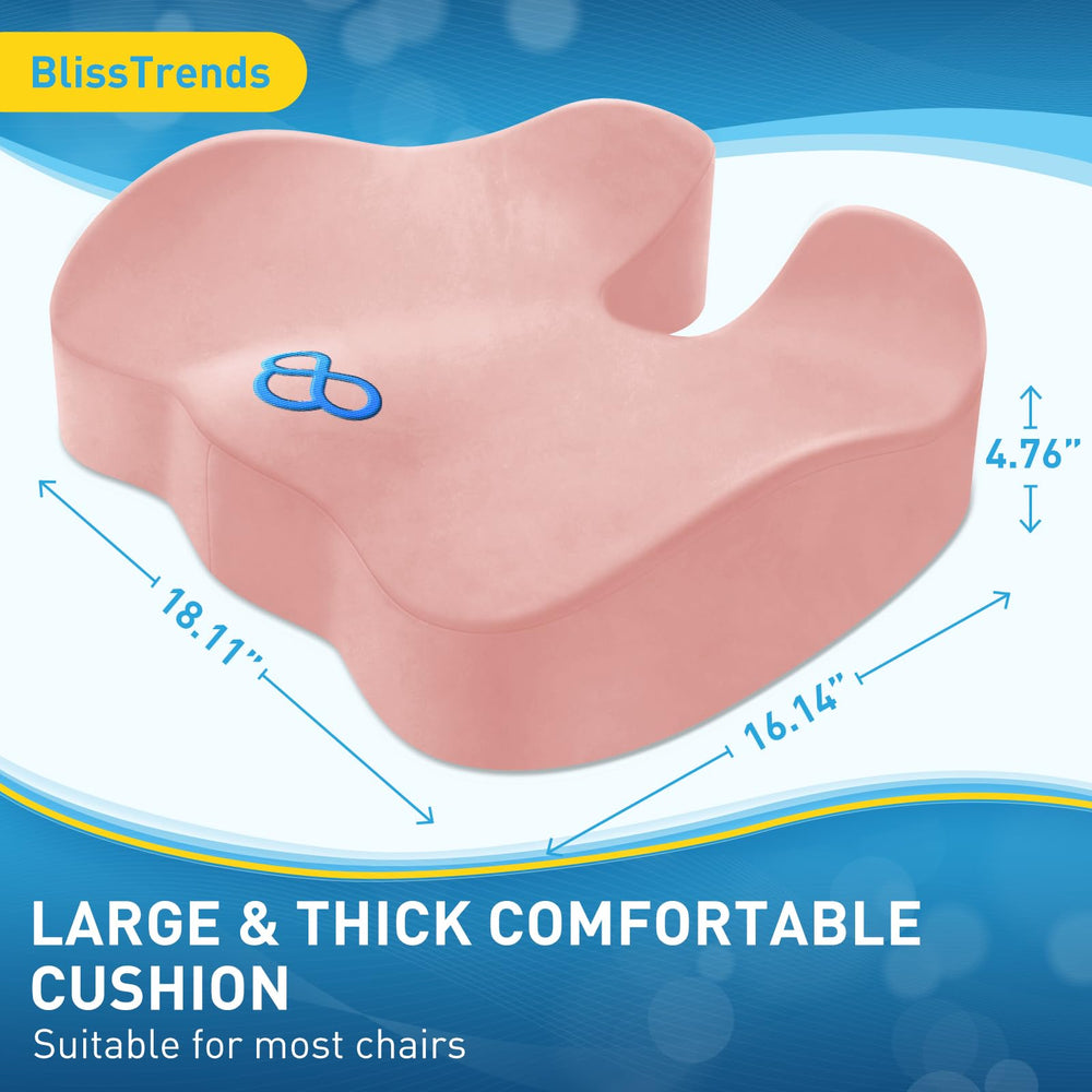 BlissTrends cushion non slip bottom stays in place on chairs