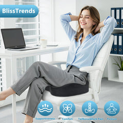 BlissTrends tailbone support design relieves pressure during long sits