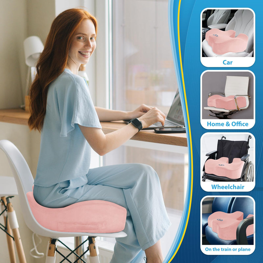 BlissTrends thick cushion supports posture during sedentary work
