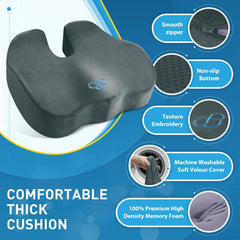 BlissTrends cushion features non-slip bottom to prevent sliding on chairs.