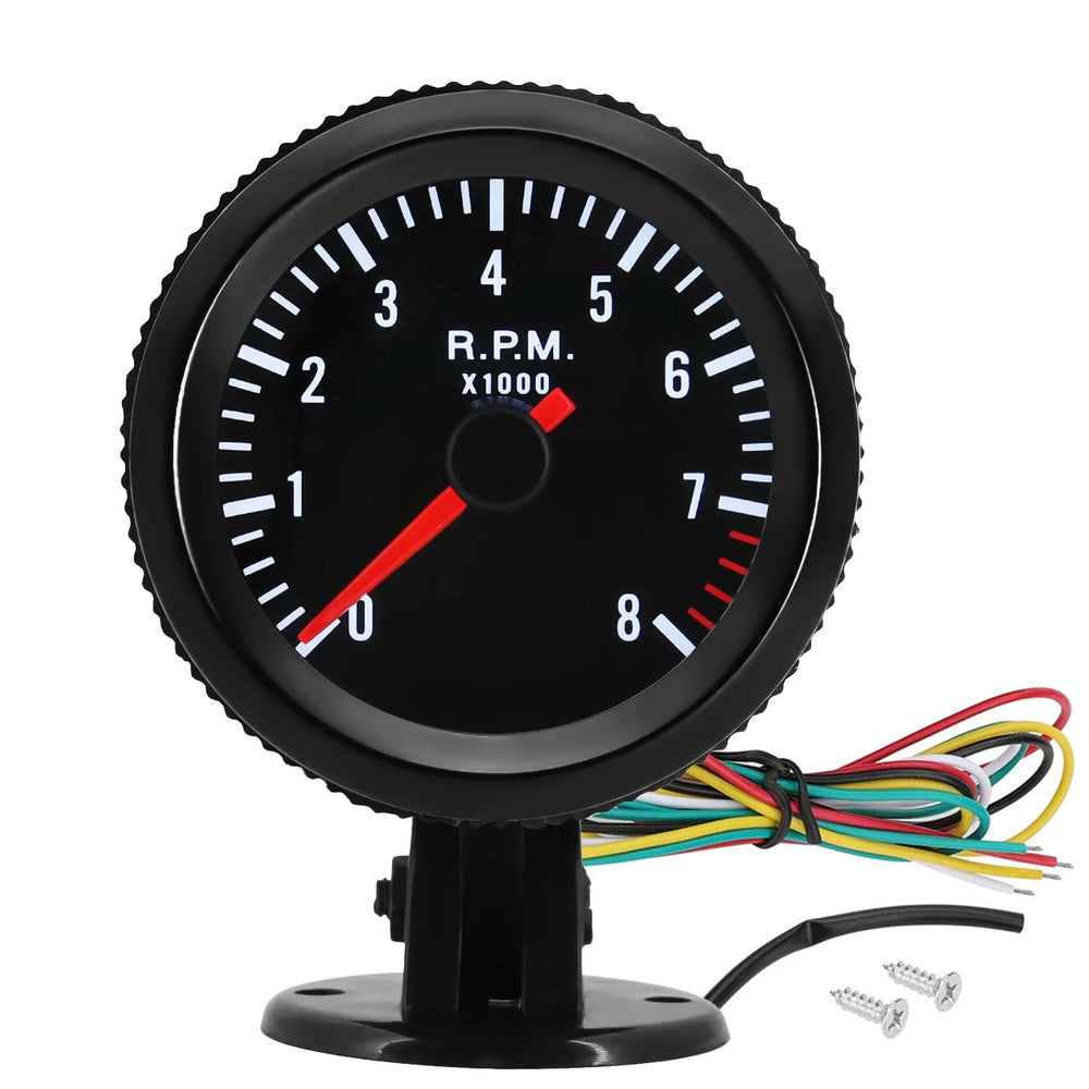 BLLYOGU universal 2inch tachometer shows 8000 RPM scale for precise monitoring.