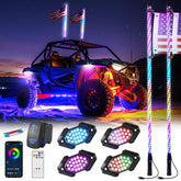 Blogole 4ft whip light antenna provides 360° brightness for night visibility
