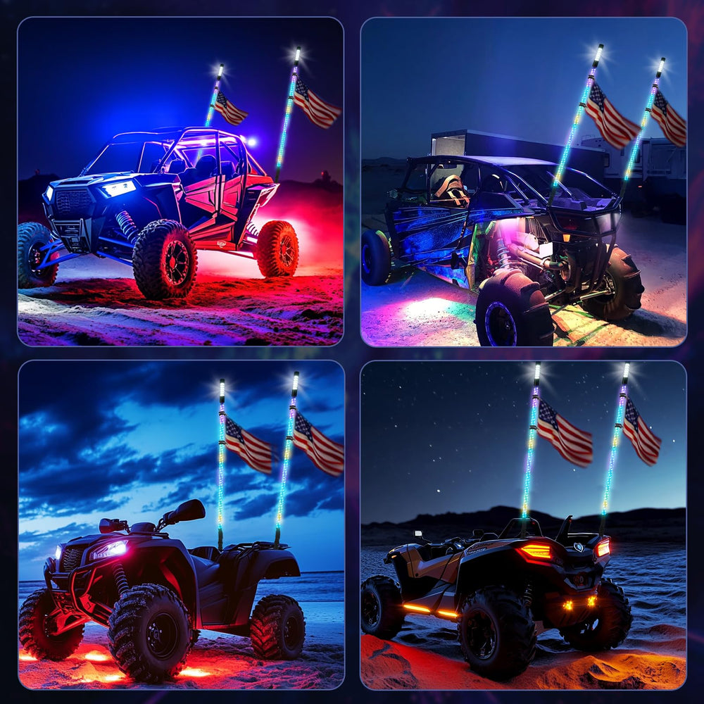Blogole music-sync mode reacts to your beat for immersive lighting on rides.