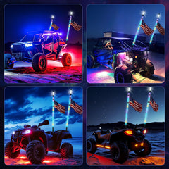 Blogole music-sync mode reacts to your beat for immersive lighting on rides.