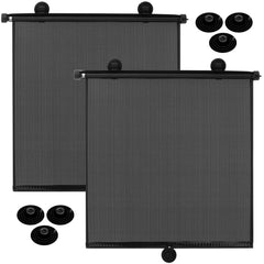 Blosssound two-pack car side window shades provide wide 20x20 coverage for UV protection.