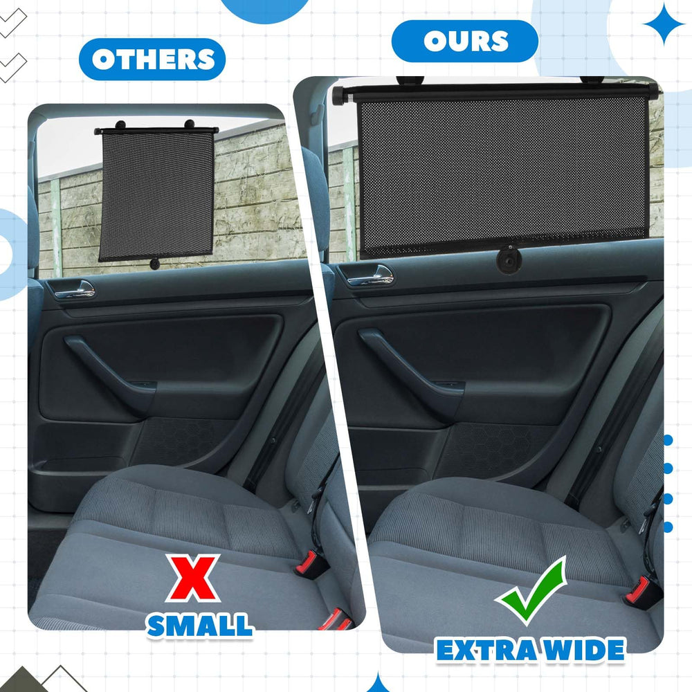 Suitable for cars, SUVs, trucks, and vans with broad rear window coverage.