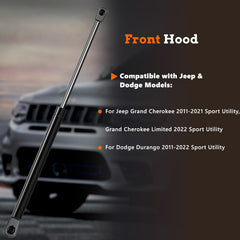 Blshwez hood struts for Jeep Grand Cherokee right side with balanced support.