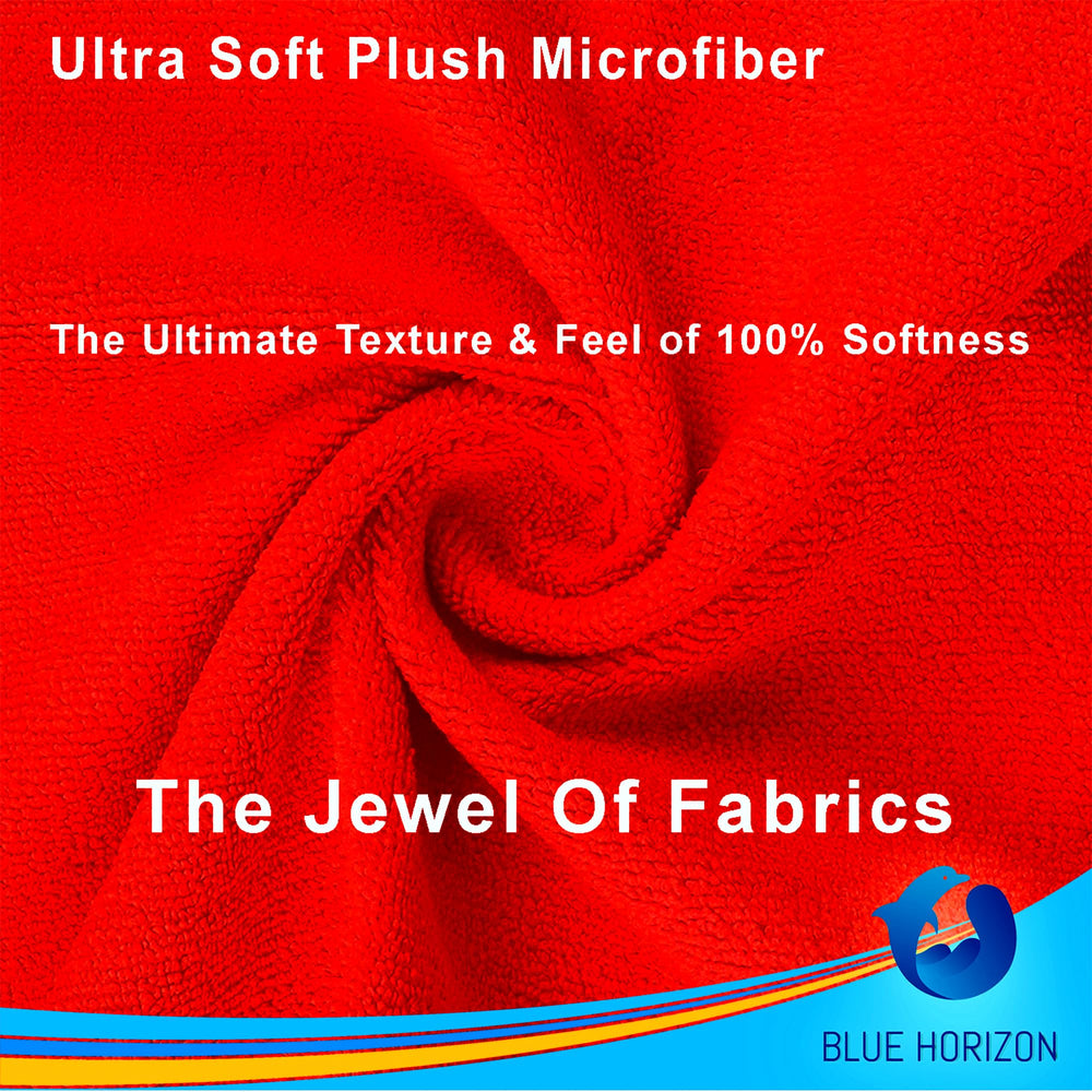 Blue Horizon dual-side microfiber towel suitable for lint-free cleaning
