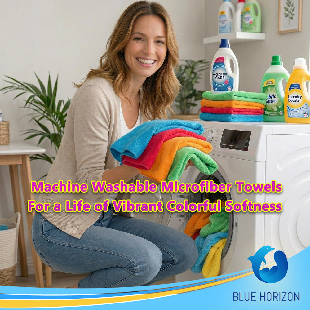 Blue Horizon granite counter cleaning towel in orange for smooth surfaces