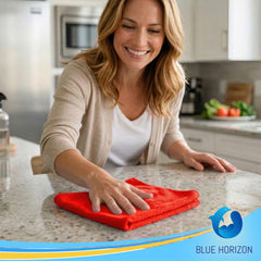 Blue Horizon streak-free towel leaves polished surfaces after use