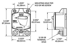 Blue Sea Systems ignition-protected breaker ideal for gasoline-powered boats and safe wiring.