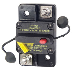 Blue Sea Systems 7182-285 surface-mount breaker with trip-free protection for windlass circuits.