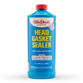BlueDevil Head Gasket Sealer bottle demonstrates easy-to-use formula for quick leak control