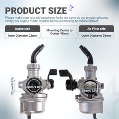 BlueStars carburetor intake pipe included for easy installation and fit