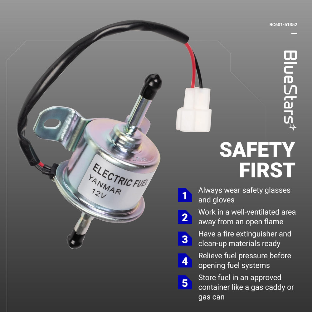 BlueStars RC601-51352 fuel pump components designed for durability in Kubota machines