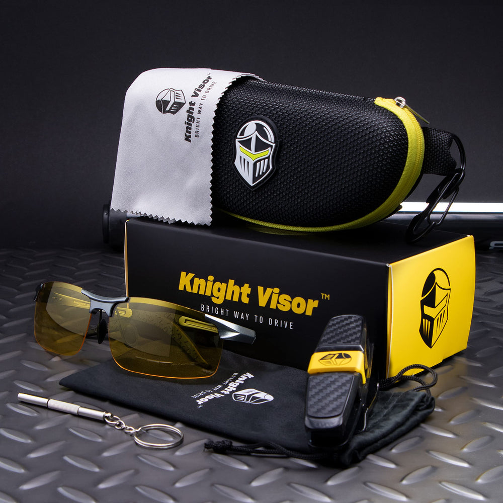 BLUPOND Knight Visor anti-glare coating on yellow-tint lenses enhances contrast in all conditions