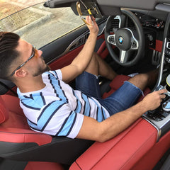 BLUPOND Knight Visor rubberized support system enhances grip and stability