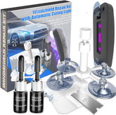 BLUTOKS Windshield Repair Kit suction cup in action for airtight seal and deep-damage repair