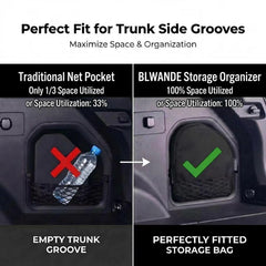 BLWANDE cargo side pocket black blending with Rav4 interior trim