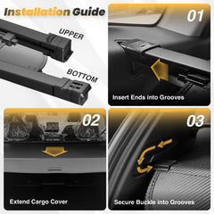 Integrated support rod prevents items from dropping during transit.