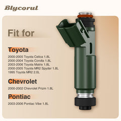 Blycorul injector close-up shows high-density fluororubber O-rings for tight seals.