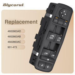 Blycorul Master window switch, durable ABS and PP materials.