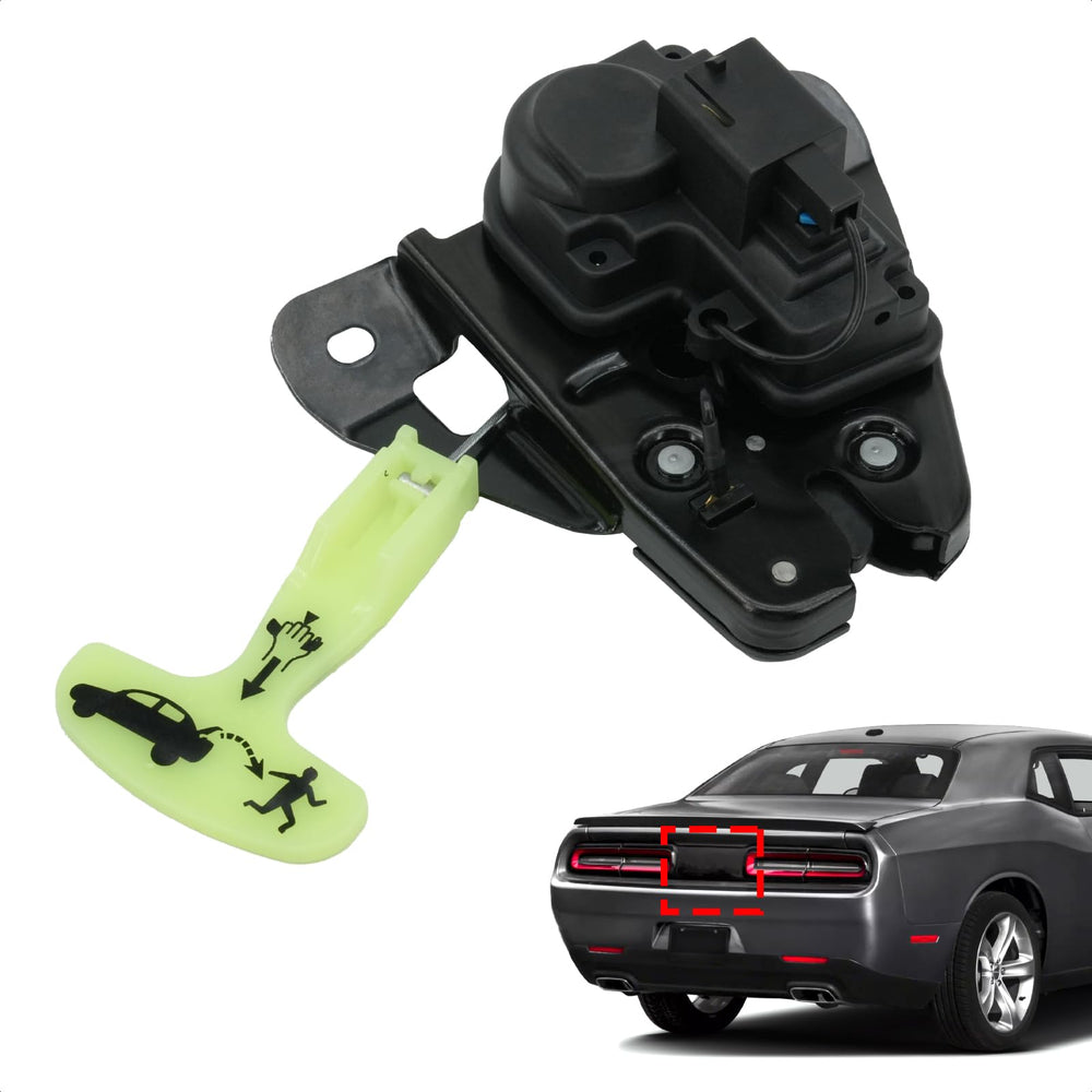 Blycorul rear trunk latch actuator assembly: durable steel construction for longevity.