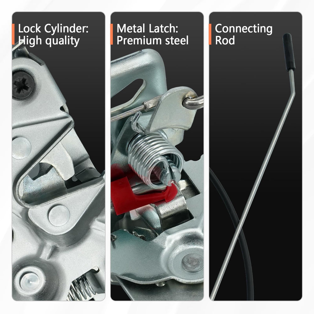 Blycorul steel door latch assembly with durable construction for long lifespan.