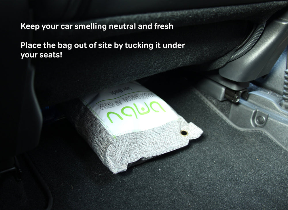 bmbu bamboo charcoal bag inside RV helps maintain fresh air