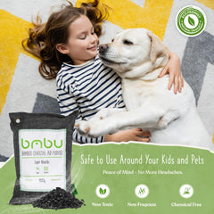 bmbu bamboo charcoal bag is safe around kids and pets