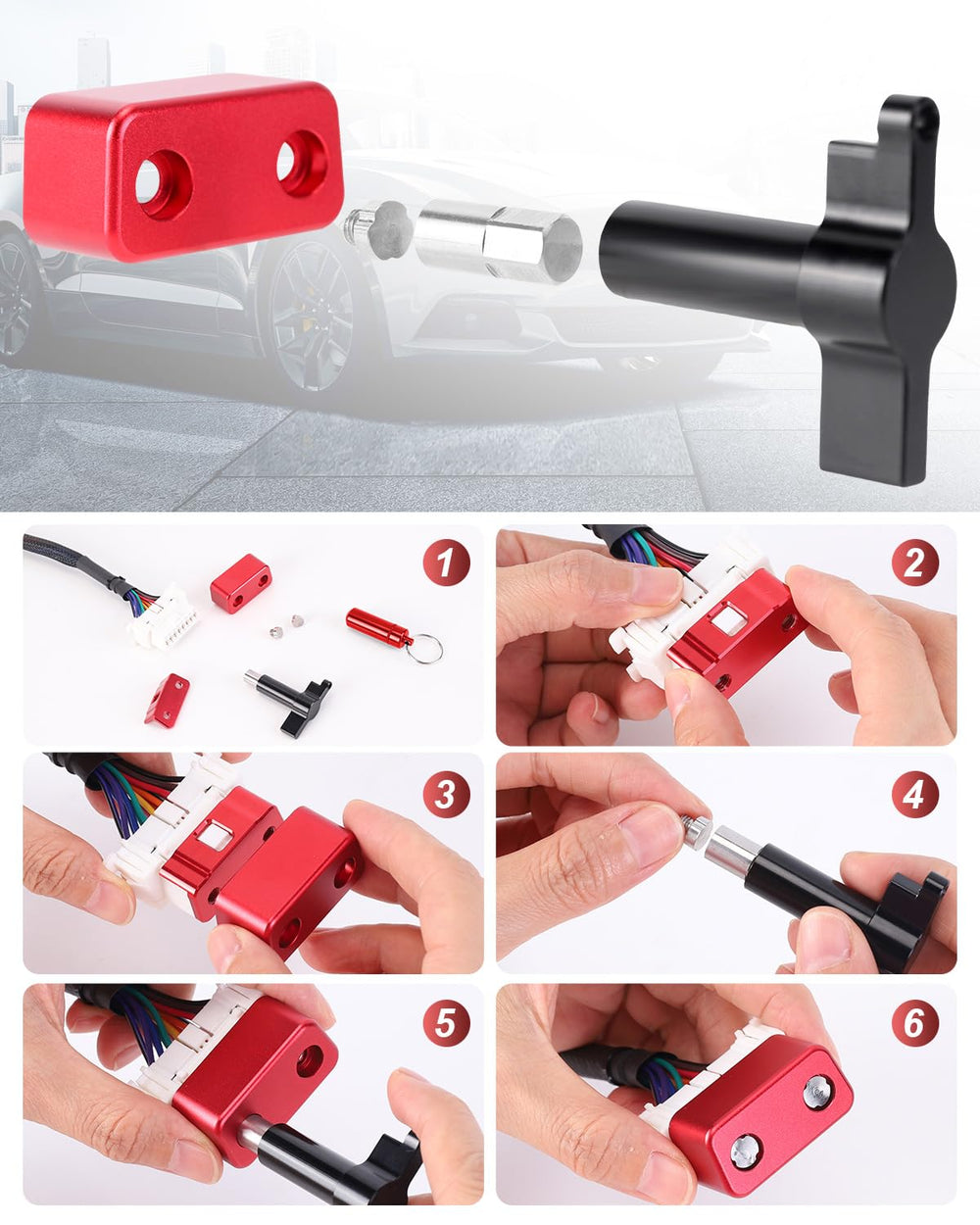 BMKCT Metal OBD2 Port Protector ready for installation on cars, SUVs, and trucks.