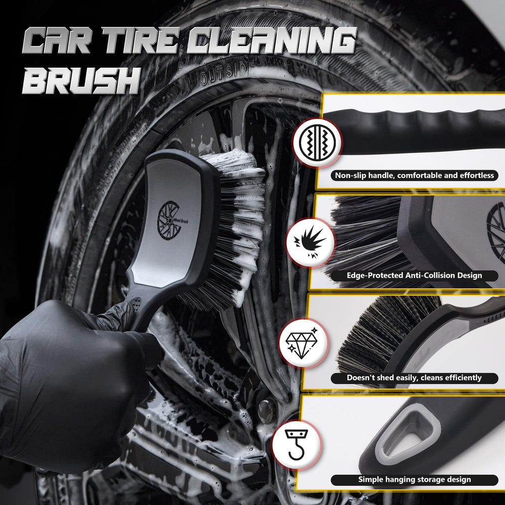 Bmlei 2-pack wheel and tire cleaning kit for convenient maintenance