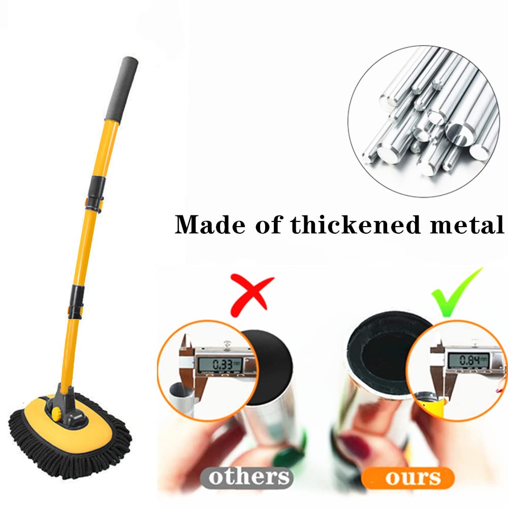 BMLEI chenille microfiber head tackles dirt without scratching