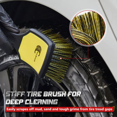BMLEI ergonomic non-slip handles improve control during wet scrubbing.